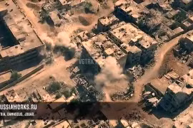 Quân đội Syria tiếp tục pháo kích ác liệt vào quận Jobar - ảnh video UAV quân đội Syria