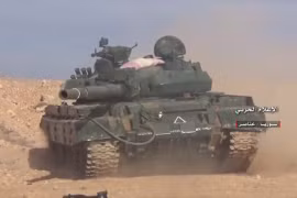 Xe tăng quân đội Syria trên chiến trường Deir Ezzor - ảnh minh họa Muraselon