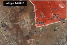 Bản đồ tình hình chiến sự Băc Aleppo