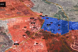 Bàn đồ chiến sự Aleppo tính đến ngày 08.09.2016