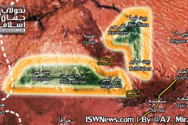 Tổng quan tình hình chiến sự khu vực Tây Ghouta gần cao nguyên Golan