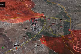 Bản đồ chiến sự Nam Aleppo ngày 25.08.2016