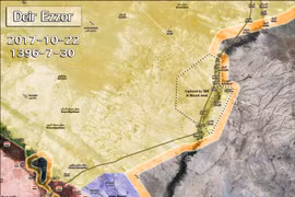 Chiến trường Deir Ezzor khu mỏ dầu Omar - bản đồ minh họa South Front