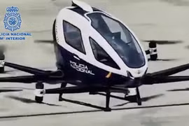 UAV EH216 EHang của Cảnh sát Tây Ban Nha. Ảnh Sky News