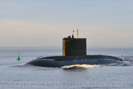 Tàu ngầm HQ-184 Hải Phòng chạy thử trên biển Baltic trước khi bàn giao.