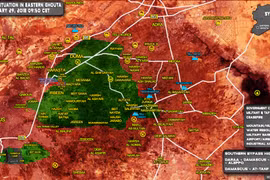 Bản đồ khu vực Đông Ghouta, ngoại ô Damascus - ảnh South Front