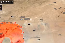 Bàn đồ chiến sự Palmyra ngày 30.08.2016