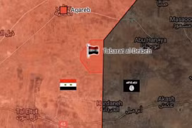 Bản đồ cao điểm chiến lược Tabarat Al-Deibeh do quân đội Syria vừa giải phóng