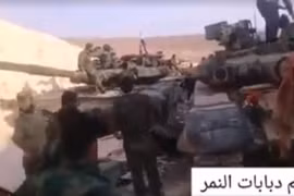 Lực lượng Tiger đầu động đơn vị xe tăng T-90 về khu vực Rastan - ảnh minh họa video