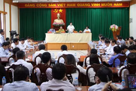 Toàn cảnh buổi làm việc. Ảnh Dân trí
