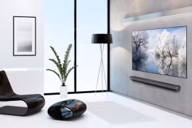 TV OLED siêu mỏng dán tường của LG. 