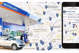 Ứng dụng Bản đồ cửa hàng xăng dầu Petrolimex.