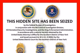 FPI đã đóng cửa trang web và thu về số lượng lớn Bitcoin. Ảnh: FBI. 