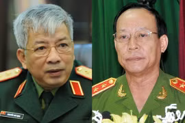 Thượng tướng Nguyễn Chí Vịnh (trái) và Thượng tướng Lê Quý Vương