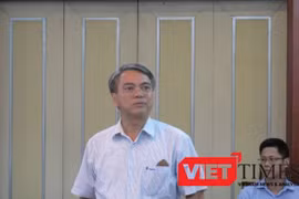 Ông Trần Mạnh Hùng, Chủ tịch Tập đoàn VNPT báo cáo tại Hội nghị giao ban quản lý nhà nước ngành TT&TT chiều 5/6/2017.
