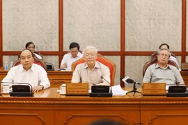 Tổng Bí thư, Chủ tịch nước Nguyễn Phú Trọng chủ trì cuộc họp của Bộ Chính trị. 