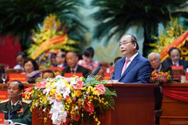 Thủ tướng Nguyễn Xuân Phúc phát biểu tại Đại hội.
