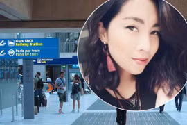 Công dân Việt Nam Phạm Thị Tuyết Mai tại nơi cô bị bắt - sân bay Charles de Gaulle (Pháp).