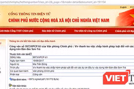 Phó Thủ tướng Thường trực Trương Hòa Bình vừa có ý kiến chỉ đạo Thanh tra Chính phủ chủ trì, phối hợp với các Bộ, cơ quan điều tra việc chấp hành pháp luật đối với các dự án đầu tư xây dựng trên Bán đảo Sơn Trà.