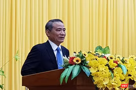  ông Trương Quang Nghĩa, Bộ trưởng Bộ GTVT, phát biểu tại buổi công bố quyết định giữ cương vị Bí thư Thành ủy Đà Nẵng nhiệm kỳ 2015-2020 
