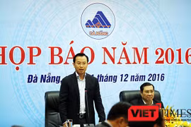 Bí thư Thành ủy Đà Nẵng Nguyễn Xuân Anh phát biểu chỉ đạo tại một cuộc Họp báo định kỳ của TP Đà Nẵng
