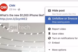 Vừa qua Facebook đã âm thầm bổ sung tính năng Snooze, cho phép người dùng tạm thời “nghỉ chơi” với bạn bè. 