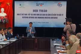 Khung cảnh buổi hội thảo Kinh tế Việt Nam: Tiếp tục dòng cải cách và củng cố niềm tin đầu tư (Ảnh: P.D)