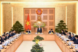 Ngày 22/12, Thủ tướng Nguyễn Xuân Phúc đã có buổi làm việc với Tổ tư vấn kinh tế tại trụ sở Chính phủ (Nguồn: VPCP)