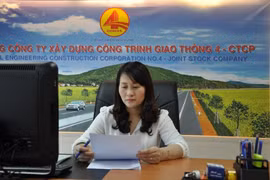 Bà Trương Thị Tâm khi còn đảm nhiệm vị trí Phó Chủ tịch HĐQT Cienco 4. (Ảnh: Cienco 4)