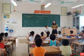 Một giờ học tại Trường tiểu học Chu Văn An (Hoàng Mai, Hà Nội)