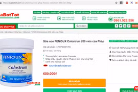 Một trang web vi phạm bị Cục An toàn thực phẩm tuýt còi
