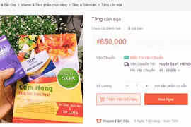 Sản phẩm Tăng cân SQA được bày bán trên một trang thương mại điện tử.