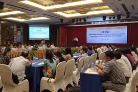 Buổi hội thảo về chính sách bảo hiểm y tế dành cho người khuyết tật tổ chức sáng 23/8 tại Hà Nội.