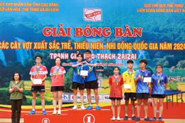 Bóng bàn CAND - T&T về nhất toàn đoàn với 14 huy chương vàng giải trẻ quốc gia
