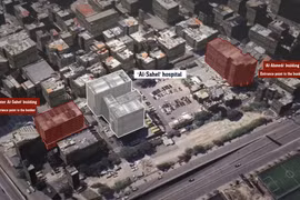 Hình ảnh trong đoạn clip mô tả sơ đồ hầm ngầm chứa vàng và tiền của Hezbollah (Ảnh: IDF)