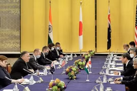Cuộc họp nhóm "Bộ Tứ" hồi tháng 10/2020 (Ảnh: IndiaExpress)