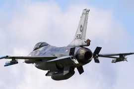 Một chiếc F-16 của Không quân Hà Lan (Ảnh: Getty)