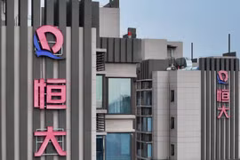 Ảnh chụp từ trên không một khu dân cư Evergrande ở Nam Kinh, tỉnh Giang Tô, miền Đông Trung Quốc (Ảnh: Getty)