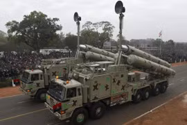 Tên lửa siêu thanh BrahMos do Nga và Ấn Độ hợp tác phát triển (Ảnh: AFP)