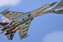 Chiến đấu cơ Su-35 của Lực lượng Không quân Vũ trụ Nga. Ảnh: MW.