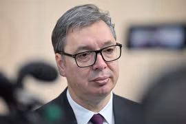 Tổng thống Serbia Aleksandar Vucic tại Copenhagen, Đan Mạch, ngày 2/10. Ảnh: Getty.