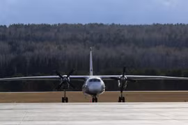 Máy bay chở khách Antonov An-24 tại Krasnoyarsk, Nga ngày 17/10/2019. Ảnh: Sputnik.