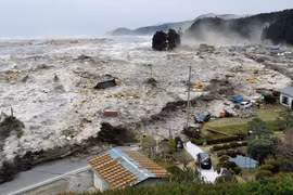 Rikuzentakata, một trong số nhiều thị trấn bị xóa sổ bởi trận sóng thần tấn công Nhật Bản vào năm 2011. Ảnh: Getty.