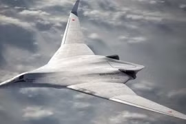 Mô hình khái niệm về mẫu máy bay ném bom tàng hình PAK DA mà Nga đang phát triển. Ảnh: MW