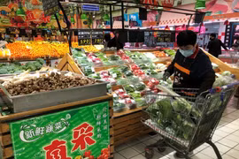 Một người đi siêu thị tại Trung Quốc đầu năm 2020. Ảnh: FAO.