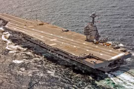 Siêu tàu sân bay USS Gerald Ford của Hải quân Mỹ. Ảnh: MW.