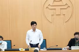 Phó Chủ tịch UBND TP. Hà Nội Ngô Văn Quý tại cuộc họp của BCĐ Phòng dịch COVID-19 - vừa diễn ra chiều nay. (Ảnh: UBND TP. Hà Nội)