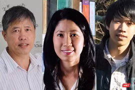 Từ trái qua phải PGS.TS. Phạm Tiến Sơn, PGS.TS. Vương Thị Ngọc Lan, TS. Nguyễn Trương Thanh Hiếu (Ảnh: Quỹ Phát triển KH&CN QG)