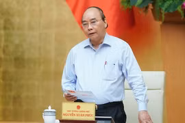 Thủ tướng Nguyễn Xuân Phúc phát biểu kết luận cuộc họp. Ảnh: VGP.