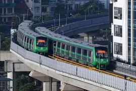 Dự án đường sắt Cát Linh - Hà Đông bắt đầu vận hành thử toàn hệ thống từ ngày 20/9. Ảnh: TTXVN